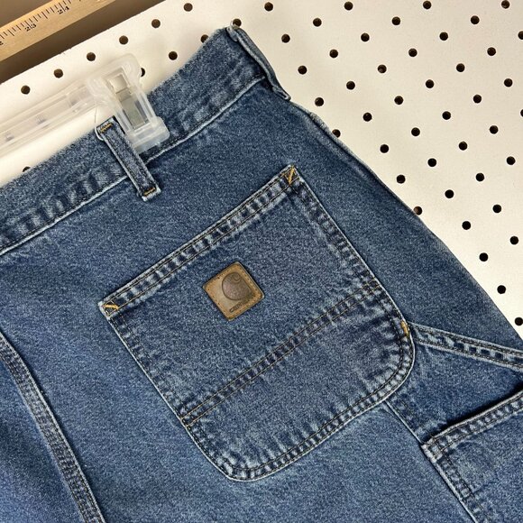 Carhartt Carpenter Jeans‎ 36x30 Pants Distressed Faded Work Wear B13DPS Western - Picture 3 of 7